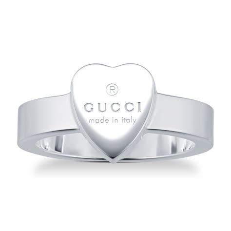 silver gucci butterfly ring|Gucci trademark silver heart ring.